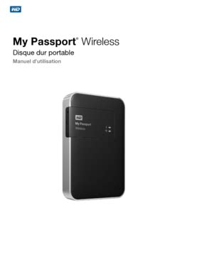 Remplissable En Ligne My Passport Wireless User Manual Western