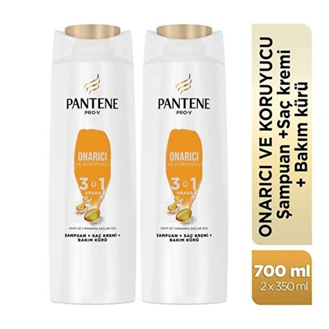 Pantene Onarıcı ve Koruyucu 3 ü1 Arada Şampuan 350 ml x2 Fiyatları ve