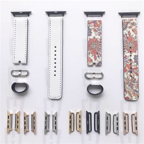 Sublimation Blank Watch Band Strap For Apple Watch PU Leather