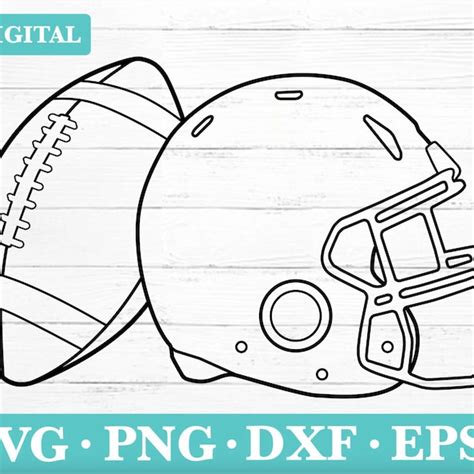 Blank Football Helmet Svg Etsy