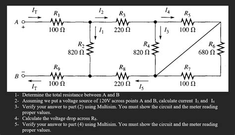 Solved 1 Determine The Total Resistance Between A And B 2