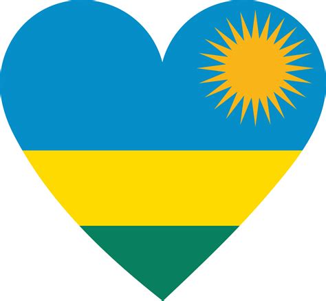 bandera de ruanda en forma de corazón 11659335 PNG