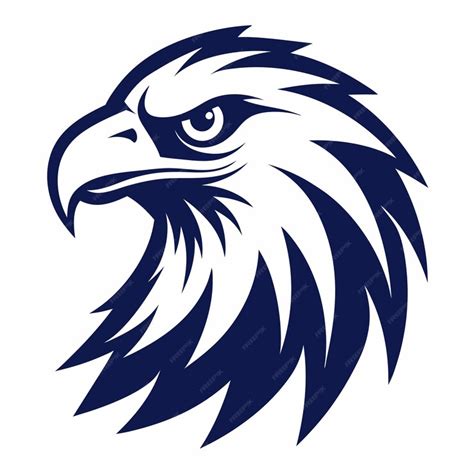 Angry Eagle Head Mascot Logo Vector Art Illustration Premium Ai