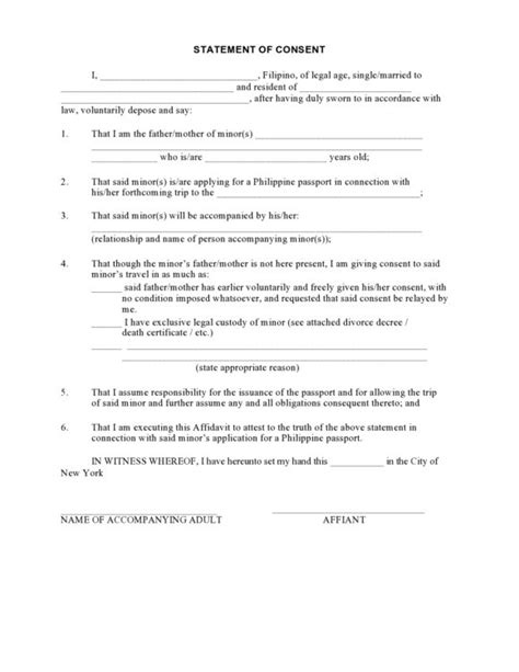 Best Passport Parent Consent Forms Ds