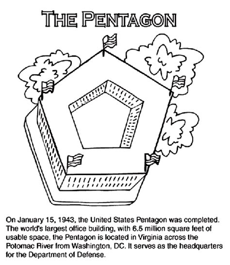 Pentagon Coloring Pages - Coloring Nation