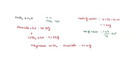 Solved Determine The Mass Of Anhydrous Bacl And The Mass Of Water