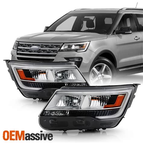 Par De Carcasas De Faros LED Para Ford Explorer Sport Limited Platino