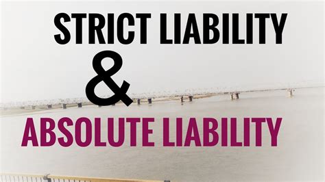 Strict Liability And Absolute Liability Principle Youtube