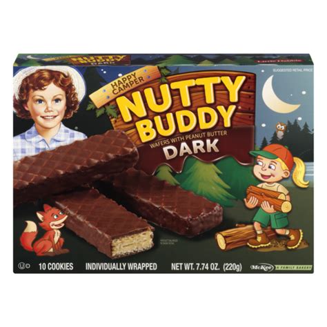 Little Debbie Nutty Buddy Wafers With Peanut Butter Dark 10 Ct Instacart