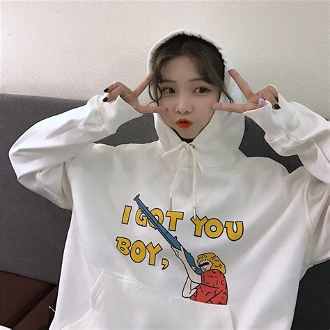 Yougeman Harajuku Vintage Hoodies For Women Sweatshirts Korean Ulzzang