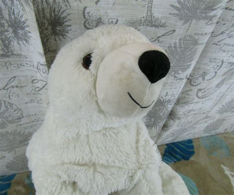 IKEA Snuttig Plush White Polar Bear 28" Long Large Big Stuffie Teddy ...