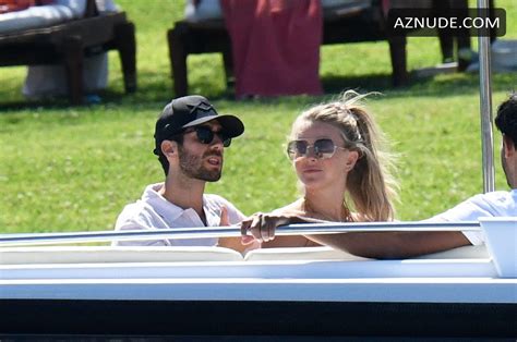 Julianne Hough Sexy Seen In A Blue Bikini With A Small Nip Slip In Italy AZNude