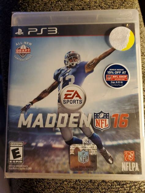 Ps3 Madden Nfl 16 Sony Playstation 3 2015 New Free Shipping Sony