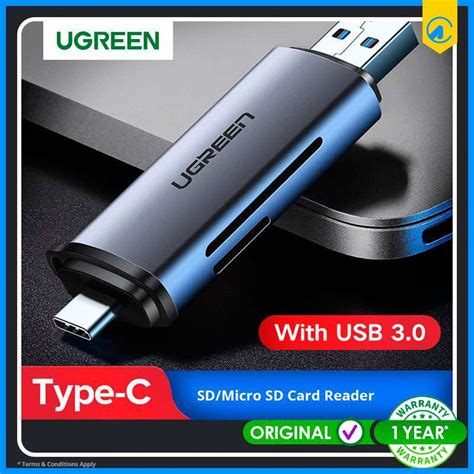 Jual Ugreen 50706 USB Type-C and USB 3.0 Card Reader TF+SD Card 2 in 1 ...