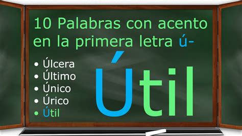 Palabras De 5 Letras Con Tilde En La U