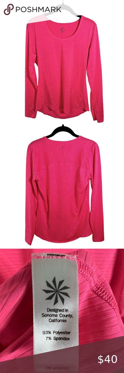 Athleta Pink Striped Long Sleeve T Shirt Shirt Shop T Shirt Striped