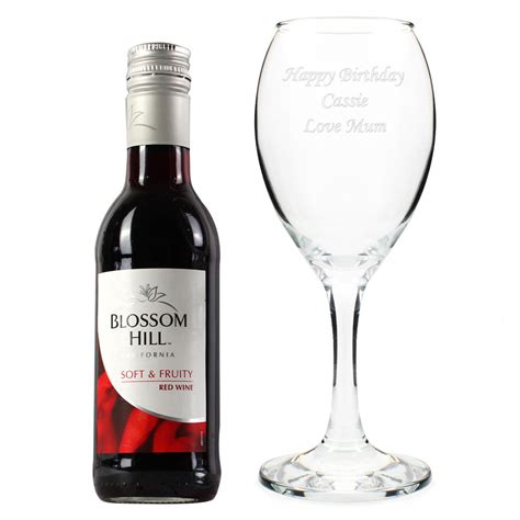 Personalised Red Wine And Wine Glass Set Personalise It Ts