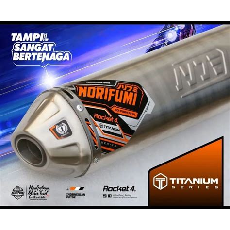 Jual Knalpot Norifumi Rocket Titanium Standart Boreup Kompetisi Klx Dt