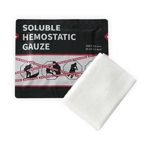 Efficient Sterile Soluble Hemostatic Gauze Emsrun