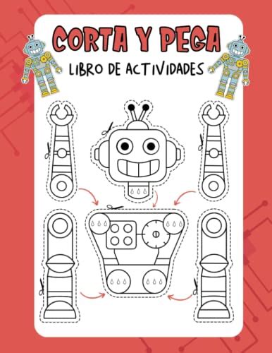 Corta y Pega Libro de Actividades para Niños de 3 a 7 Años Aprender a