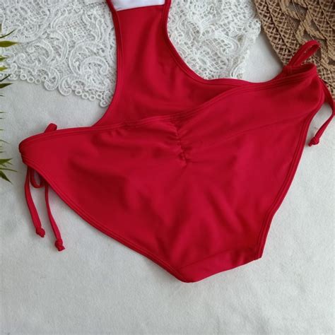 Jual Bikini Mb Rxi Warna Merah Baju Renang Monokini Teddy