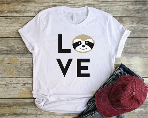 Sloth Love Shirt Unisex Sloth Valentine T Shirt Sloth Lovers Etsy