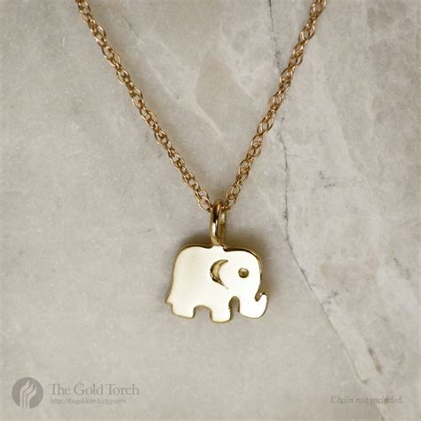 Elephant Pendant Or Charm 14k Solid Gold Elephant Pendant Or