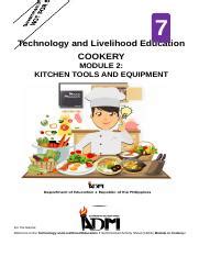 Activity Sheet Module 2 Coookery Revised 1 Docx 7 Technology And