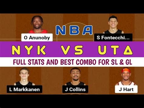 NYK VS UTA Dream 11 Team NYK VS UTA Dream 11 Pridiction NBA Team