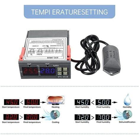 STC 3028 Numérique Température Humidité Contrôleur 110 220 V Thermostat