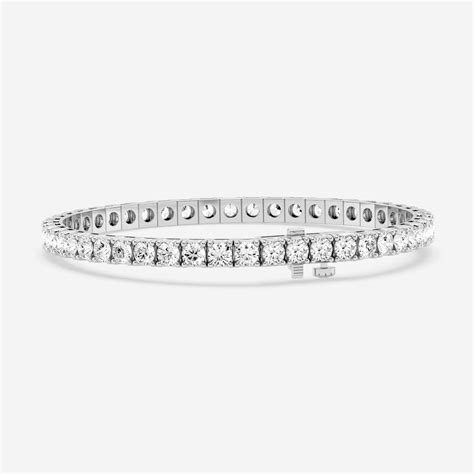 12 Ctw Round Lab Grown Diamond Four Prong Tennis Bracelet 7 5 Inches