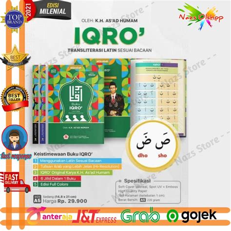 Jual Buku IQRO MILENIAL Cara Cepat Belajar Membaca Alquran Full Warna 6