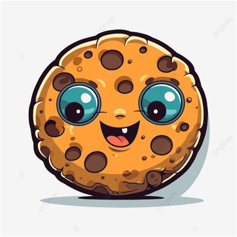 Galleta De Dibujos Animados Con Ojos Grandes Vector PNG Galleta