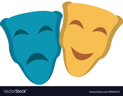 Theater Masks Symbol Royalty Free Vector Image