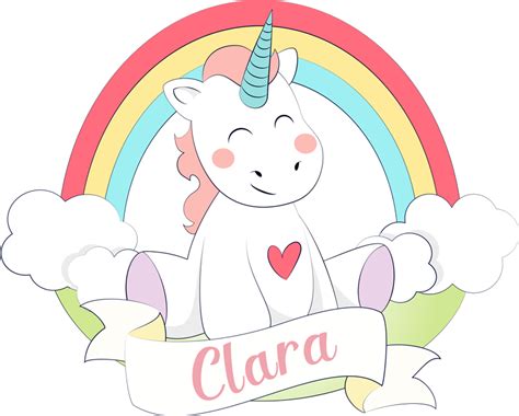 Sticker Maison Licorne Sur Arc En Ciel Tenstickers