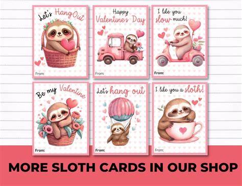 Sloth Valentines Coloring Pages Printable Valentine Sloth