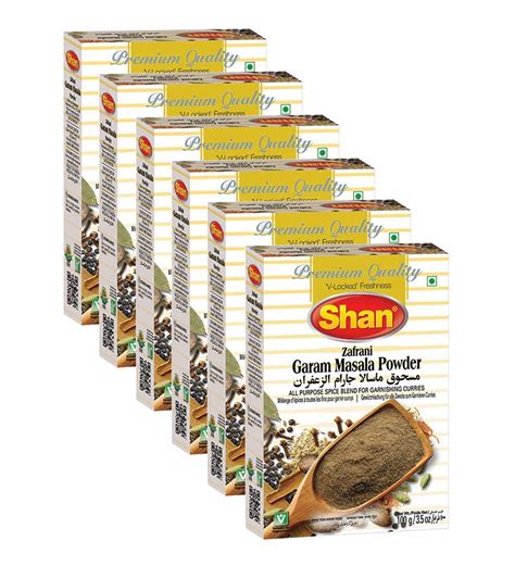 Shan Zafrani Garam Masala Powder 6 X 50 G Grocery