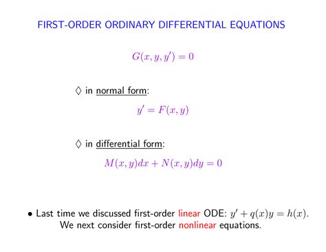 Sl Ode Lecture Notes All Ordinary Differential Equations G X