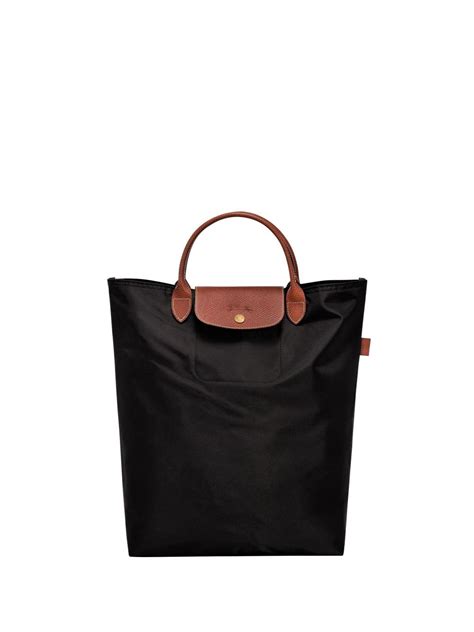 Longchamp `le Pliage Original` Medium Tote Bag In Black Lyst