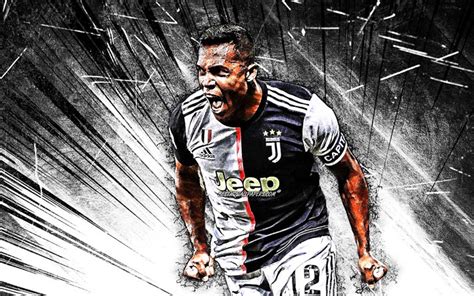 Descargar Fondos De Pantalla 4k Alex Sandro Arte Grunge Juventus FC