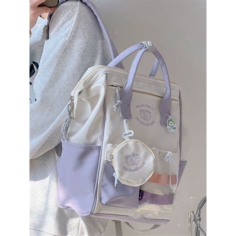 Japonês Chique Mochila Feminina Nicho Simples Menina Júnior Escola