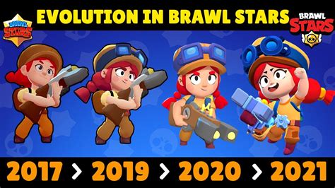 Brawlers Evolution Brawl Stars Jessie Old Vs Jessie New Youtube