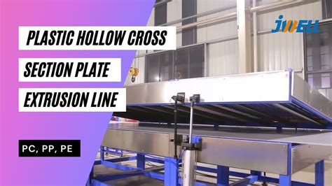 PC PP PE Plastic Hollow Cross Section Plate Extrusion Line Jwell