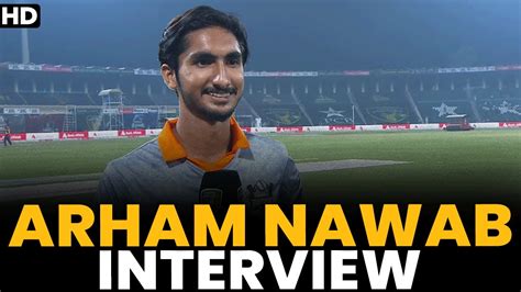 Arham Nawab Interview Bahawalpur Royals Vs Hyderabad Hunters Match