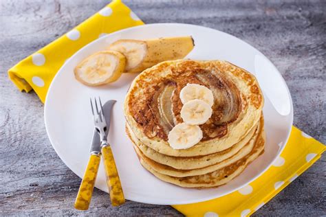 Panqueca de banana aveia para o café da manhã