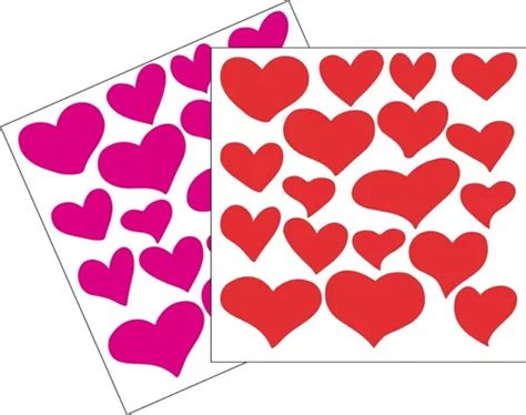 108 Stickers Vinil Corazones Sólidos Etiquetas Pegatinas MercadoLibre