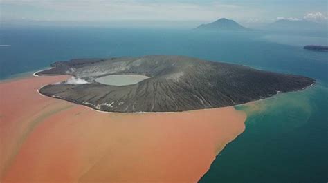 Krakatoa Before And After