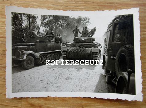 Altes Foto Deutscher Panzer Auf Vormarsch Stra E Postimages