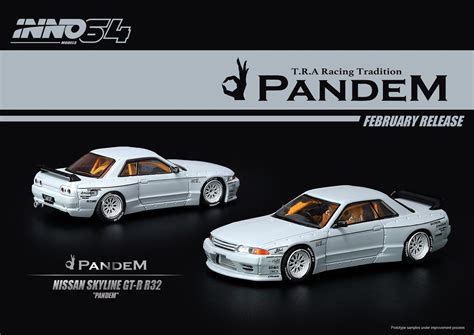 Inno Models Inno64 1 64 Nissan Skyline Gt R R32 Pandem Matt Grey