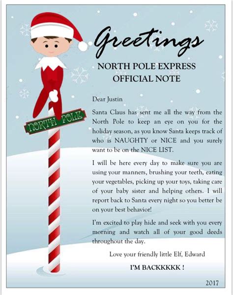 Greetings From The North Pole Letter Printable Letters Santa Letter